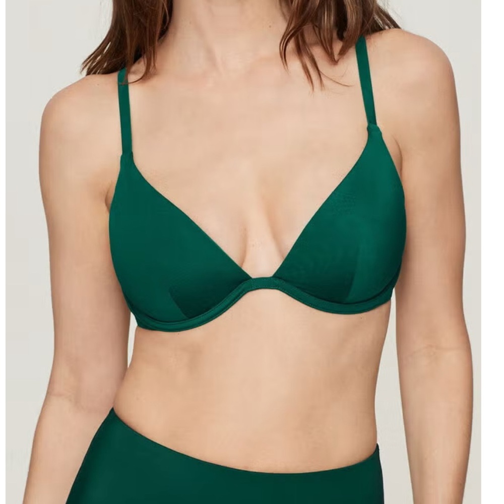 CUUP Forest Green Underwire Bikini top